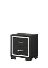 Gennro Black Corduroy Upholstered Panel Bedroom Set -  Crown Mark - Luna Furniture