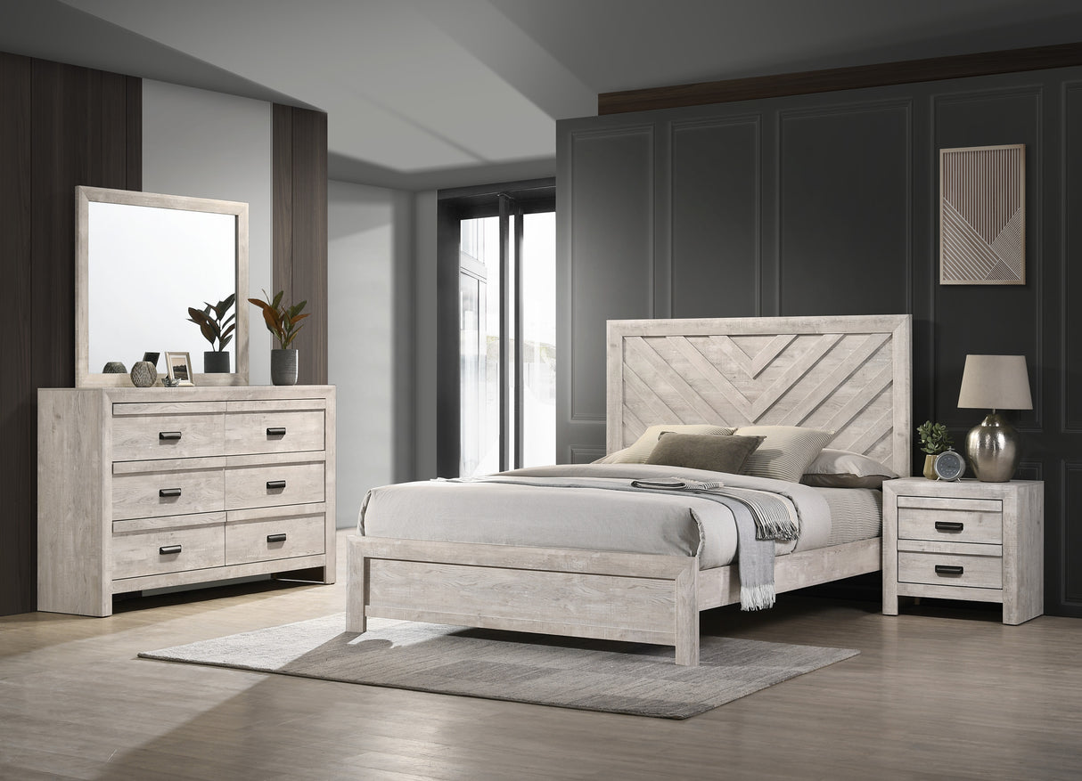 Valor Beige Panel Bedroom Set -  Crown Mark - Luna Furniture