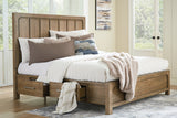 Cabalynn Light Brown California King Panel Bed with Storage -  Ashley - Luna Furniture