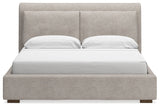 Cabalynn Light Brown Queen Upholstered Bed from Ashley - Luna Furniture