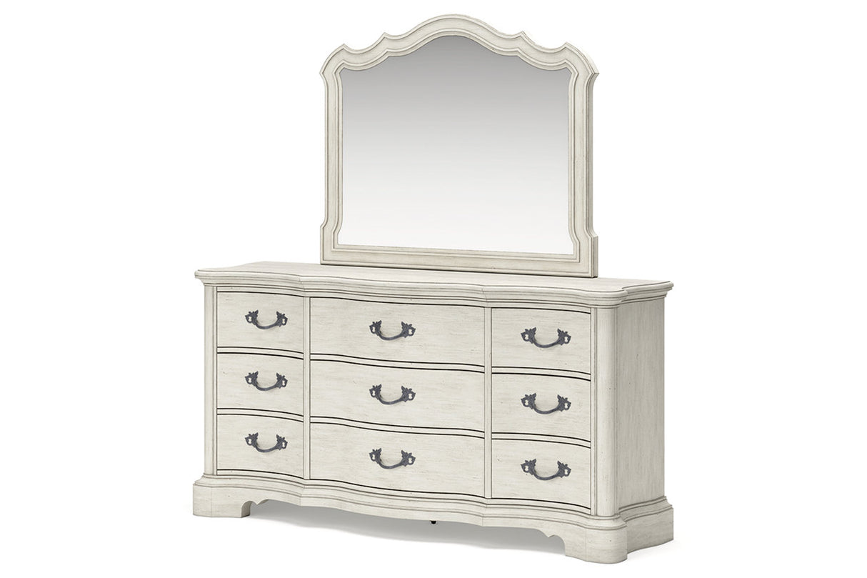 Arlendyne Antique White Dresser and Mirror from Ashley - Luna Furniture