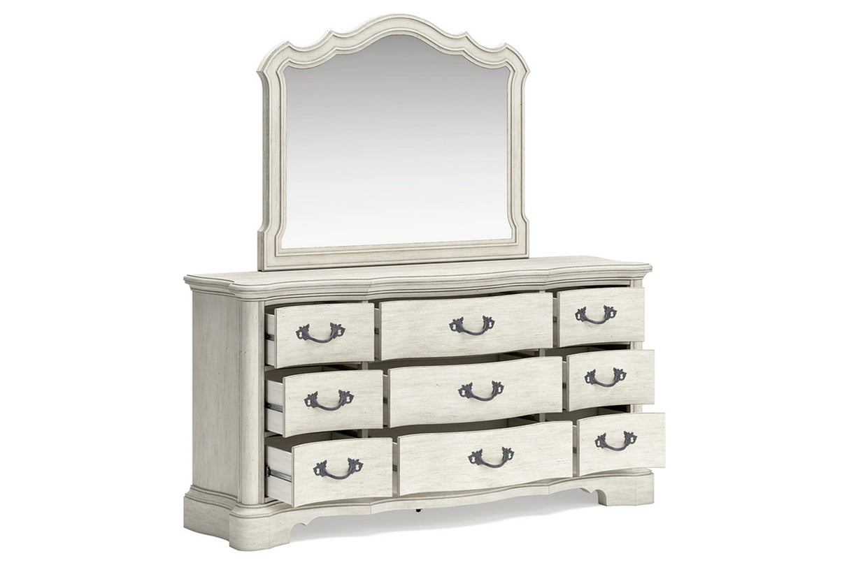 Arlendyne Antique White Dresser and Mirror from Ashley - Luna Furniture