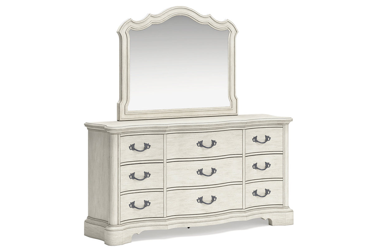 Arlendyne Antique White Dresser and Mirror from Ashley - Luna Furniture