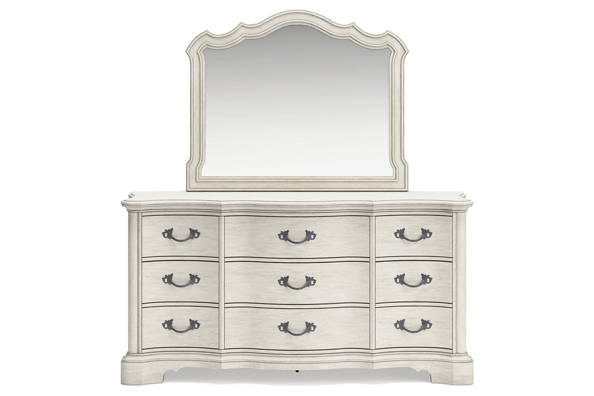 Arlendyne Antique White Dresser and Mirror from Ashley - Luna Furniture