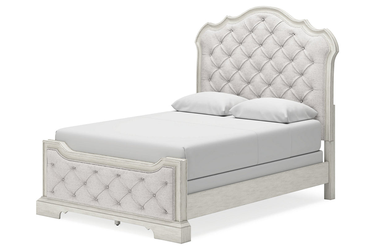 Arlendyne Antique White Queen Upholstered Bed from Ashley - Luna Furniture