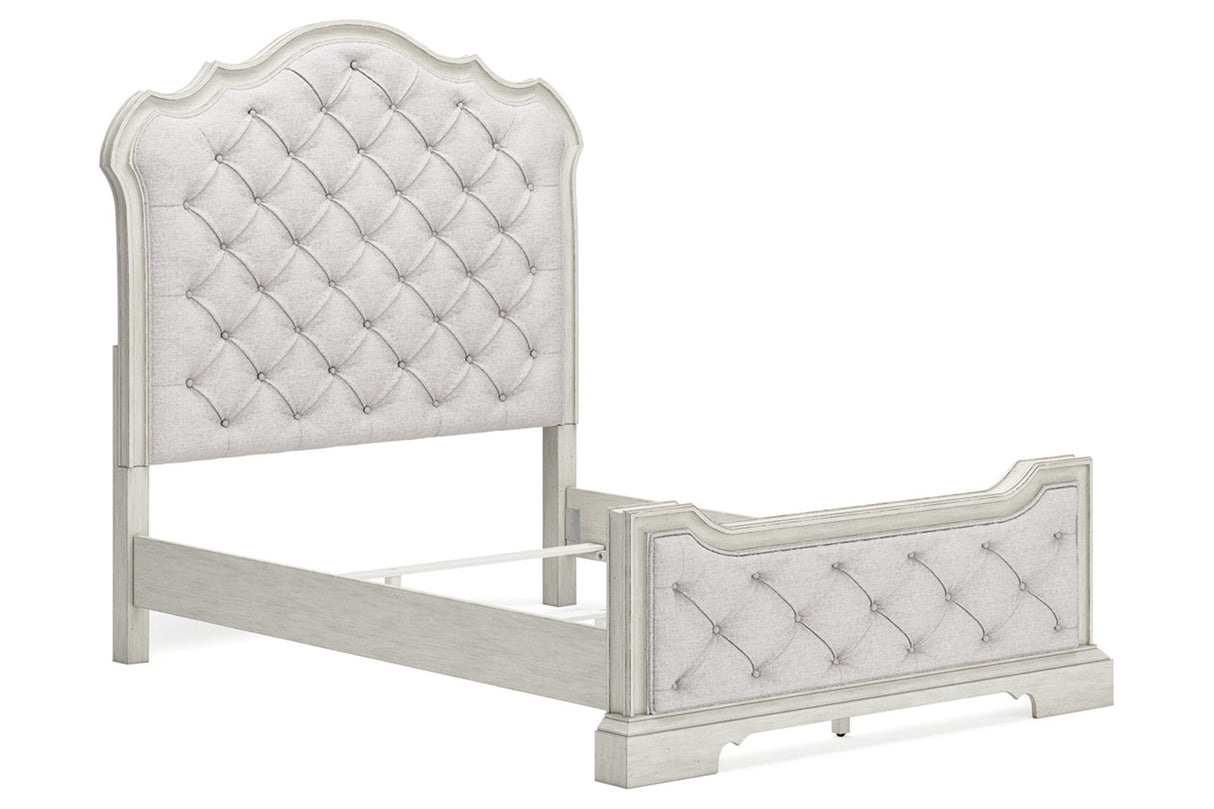 Arlendyne Antique White Queen Upholstered Bed from Ashley - Luna Furniture