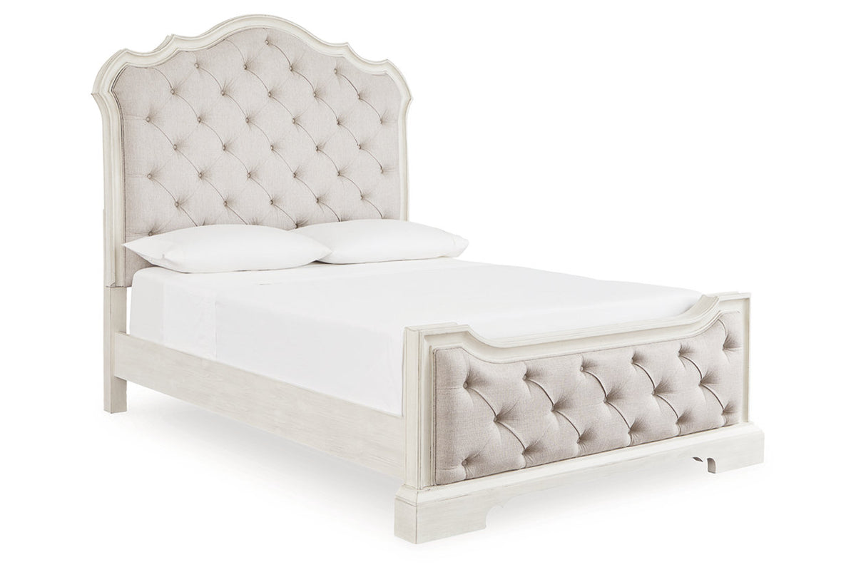 Arlendyne Antique White Queen Upholstered Bed from Ashley - Luna Furniture