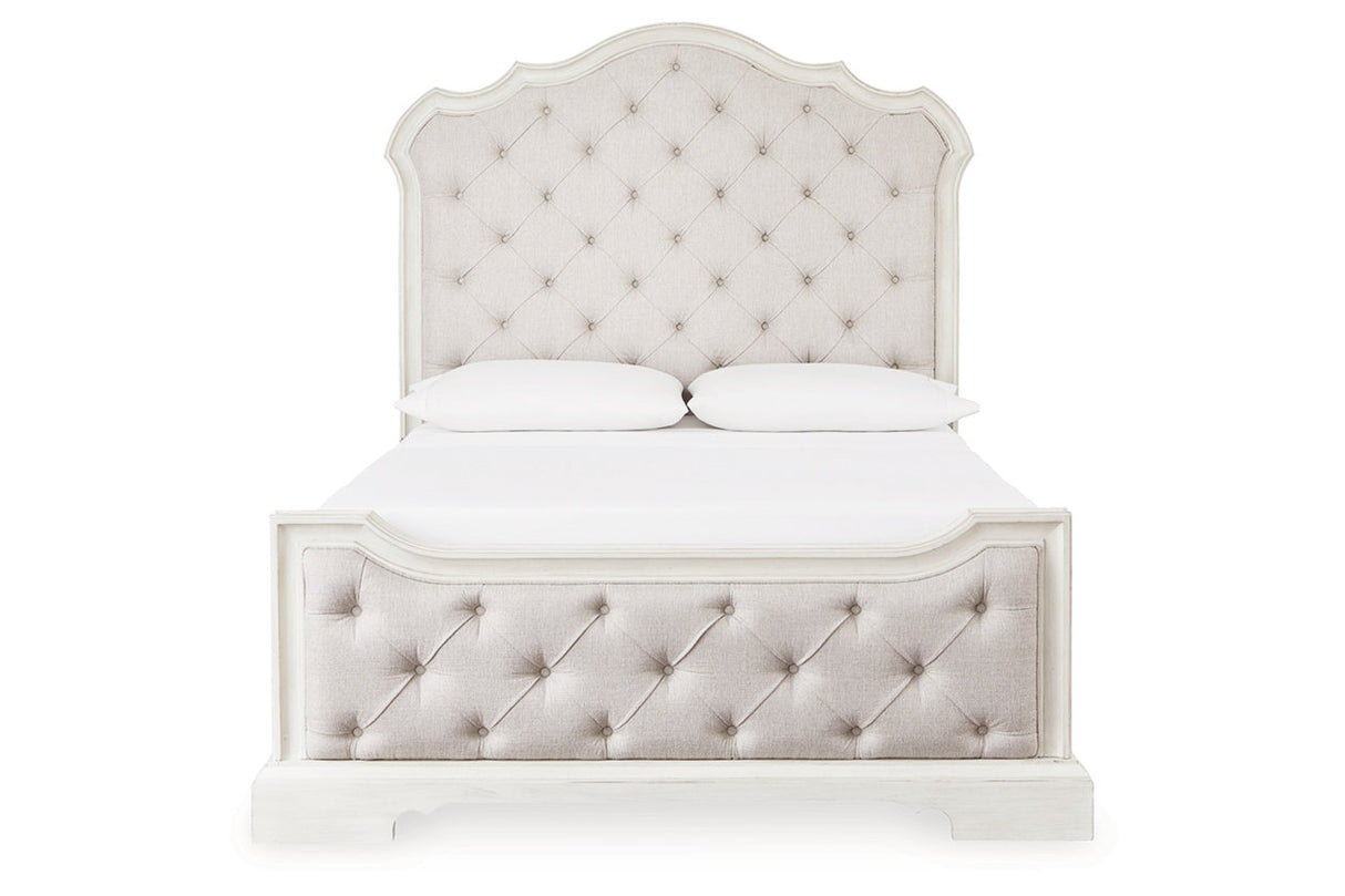 Arlendyne Antique White Queen Upholstered Bed from Ashley - Luna Furniture