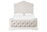 Arlendyne Antique White Queen Upholstered Bed from Ashley - Luna Furniture