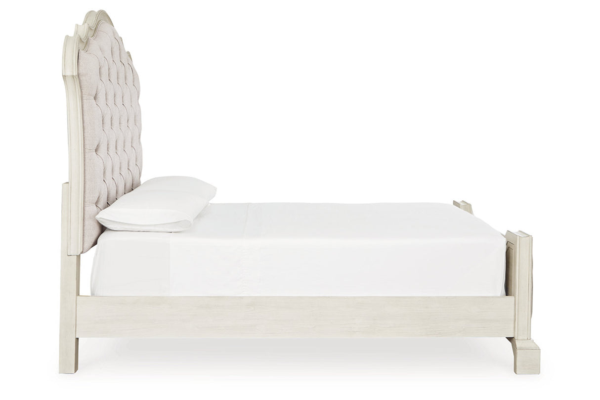 Arlendyne Antique White Queen Upholstered Bed from Ashley - Luna Furniture