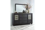 Foyland Black/Brown Dresser and Mirror from Ashley - Luna Furniture