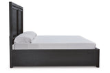 Foyland Black/Brown California King Panel Storage Bed from Ashley - Luna Furniture