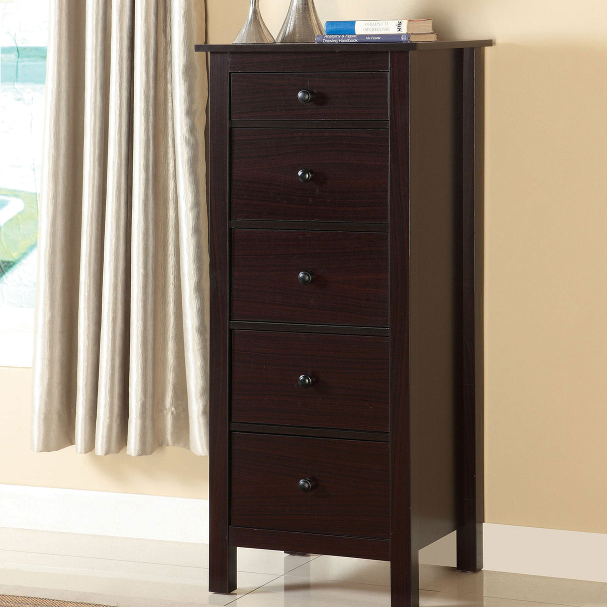 Launces Espresso Chest from Furniture of America - Luna Furniture