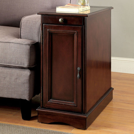 Lilith Cherry Side Table from Furniture of America - Luna Furniture