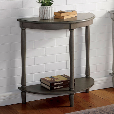 Menton Antique Gray Side Table from Furniture of America - Luna Furniture