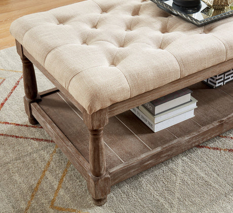 Tanya Beige Bench from Furniture of America - Luna Furniture