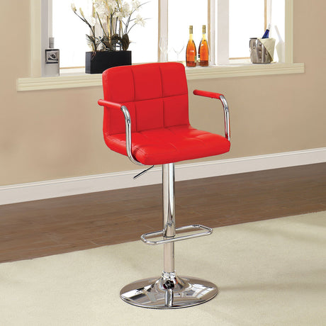 Corfu Red Bar Stool from Furniture of America - Luna Furniture