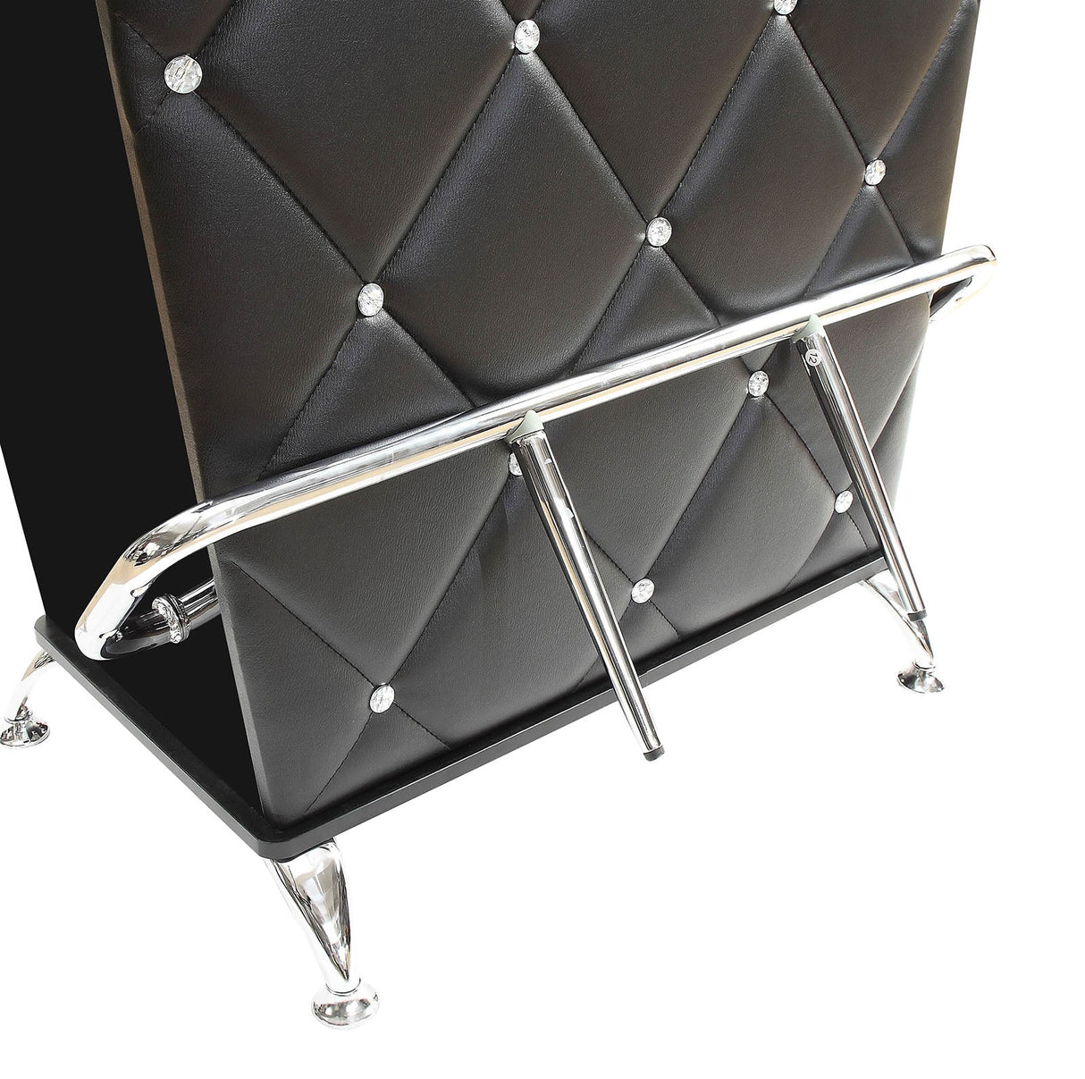 Fuero Black/Chrome Bar Table from Furniture of America - Luna Furniture