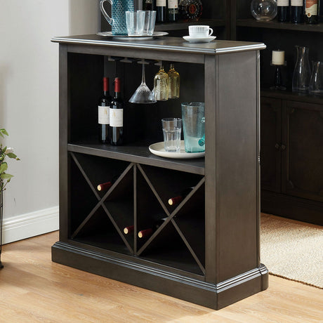 Voltaire Gray Standing Bar Table from Furniture of America - Luna Furniture