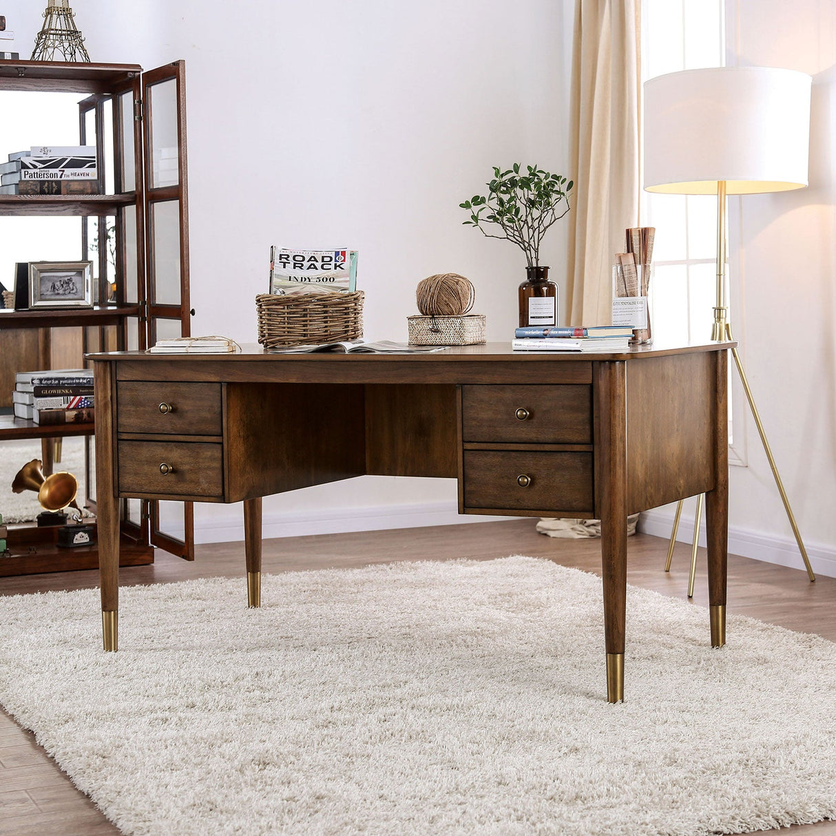 Reliance Antique Oak Desk from Furniture of America - Luna Furniture