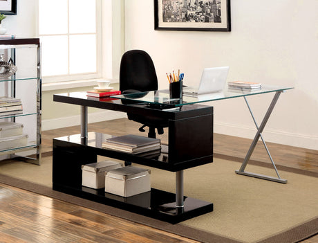 Bronwen Black Desk from Furniture of America - Luna Furniture