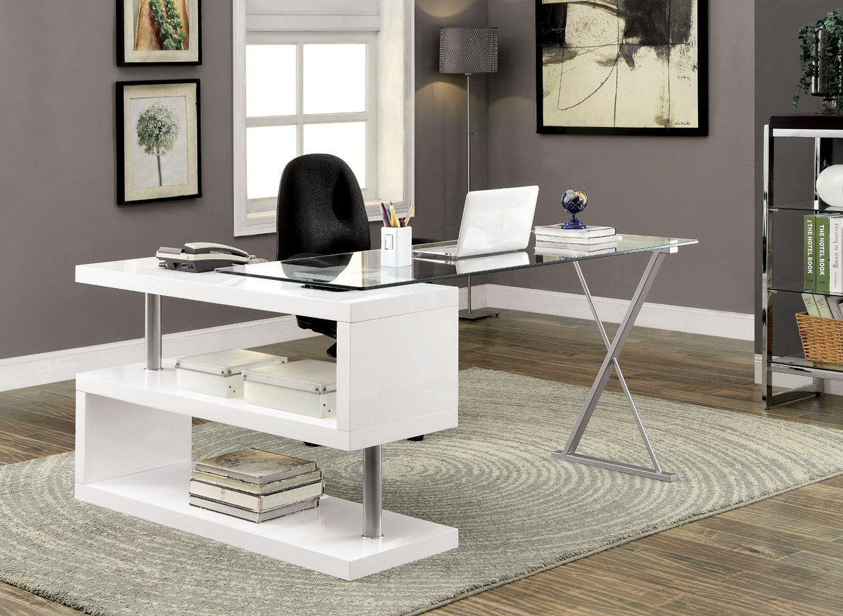 Bronwen White Desk from Furniture of America - Luna Furniture