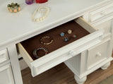 Athy White Vanity w/ Stool from Furniture of America - Luna Furniture