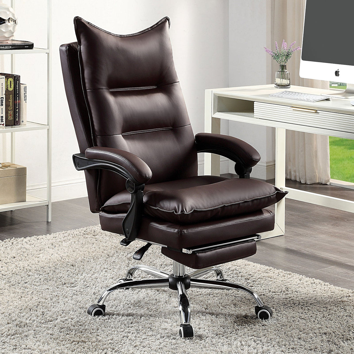 Perce Brown Office Chair from Furniture of America - Luna Furniture