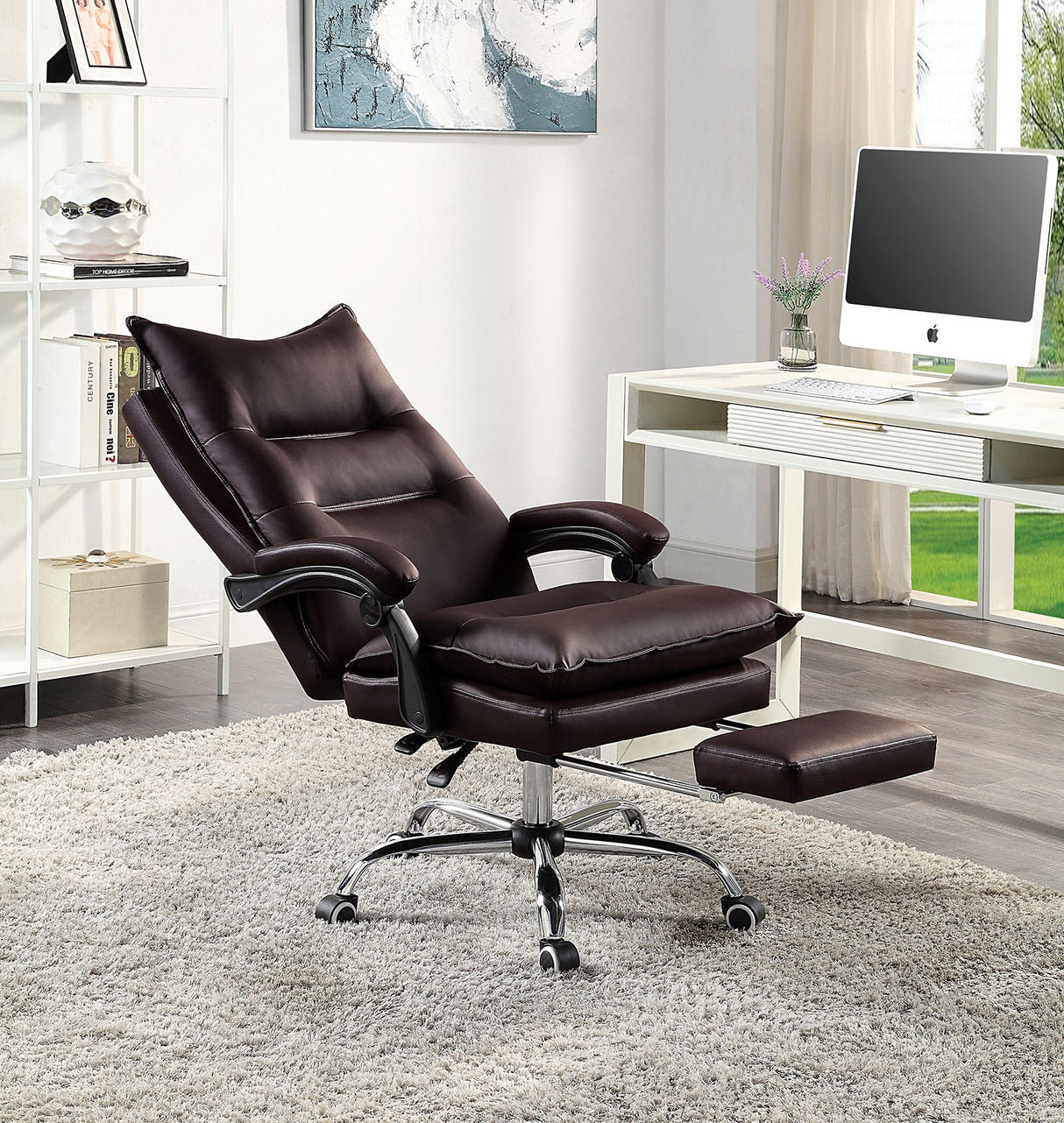 Perce Brown Office Chair from Furniture of America - Luna Furniture