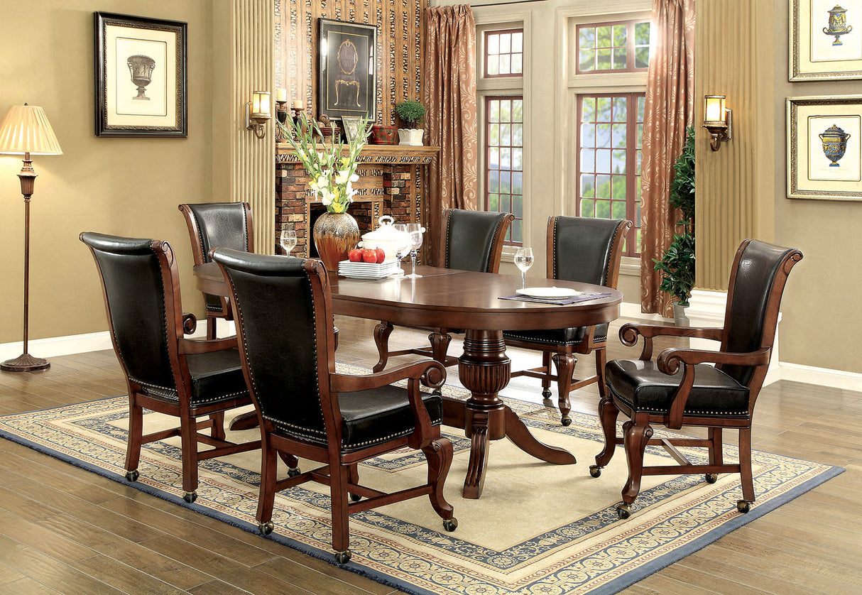 Melina Brown Cherry Game Table from Furniture of America - Luna Furniture