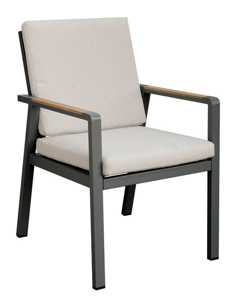 Alycia White/Beige/Gray Arm Chair from Furniture of America - Luna Furniture