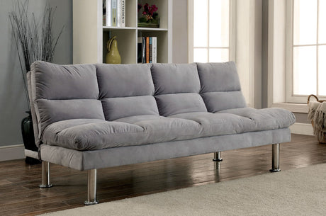 Saratoga Gray Futon Sofa from Furniture of America - Luna Furniture