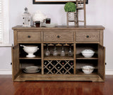 Julia Light Oak Server from Furniture of America - Luna Furniture