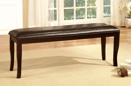 Woodside Dark Cherry/Espresso Bench from Furniture of America - Luna Furniture