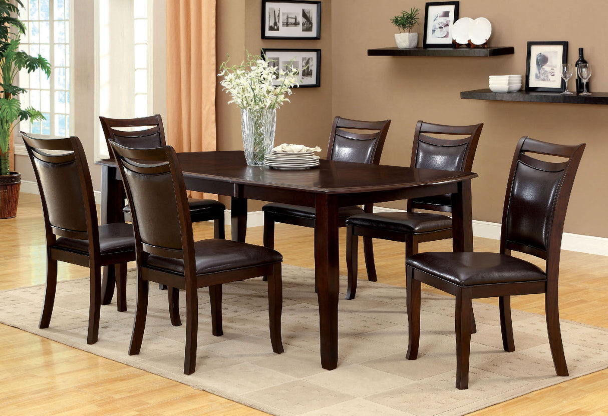 Woodside Dark Cherry/Espresso Dining Table from Furniture of America - Luna Furniture