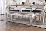 Georgia Antique White/Gray Dining Table from Furniture of America - Luna Furniture