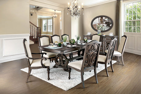 Arcadia Rustic Natural Tone/Ivory Dining Table from Furniture of America - Luna Furniture