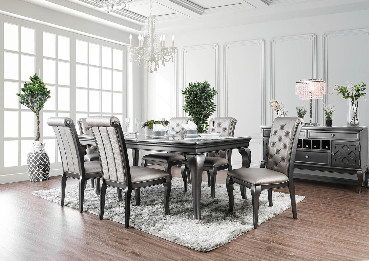 Amina Champagne Dining Table from Furniture of America - Luna Furniture