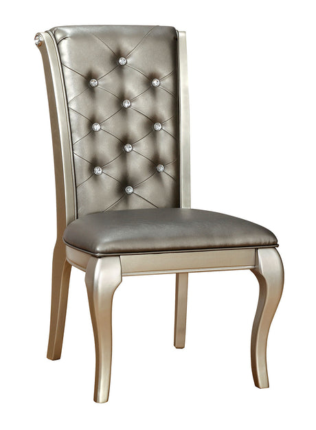 Amina Champagne Side Chair from Furniture of America - Luna Furniture