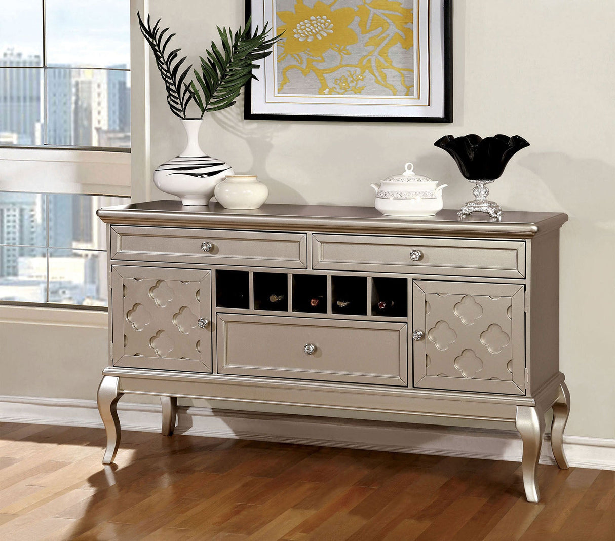 Amina Champagne Server from Furniture of America - Luna Furniture