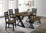 Barbary Black/Dark Oak Dining Table from Furniture of America - Luna Furniture