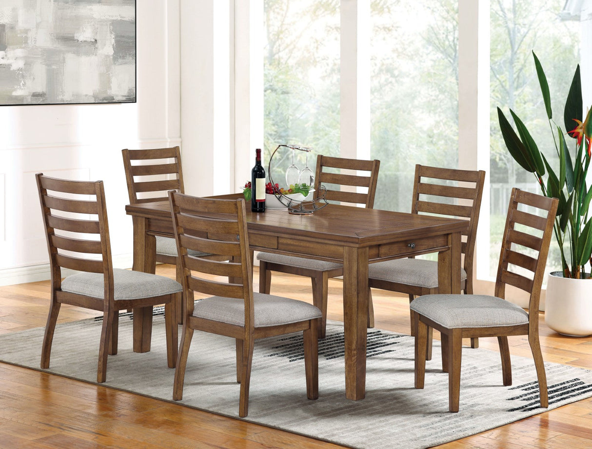 Rapidview Walnut/Light Gray Dining Table from Furniture of America - Luna Furniture