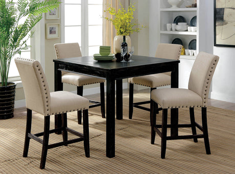 Kristie Antique Black 5 Pc. Counter Ht. Table Set from Furniture of America - Luna Furniture