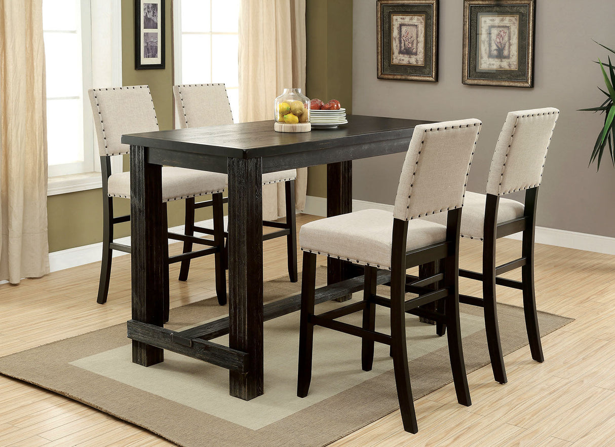 Sania Antique Black Bar Table from Furniture of America - Luna Furniture