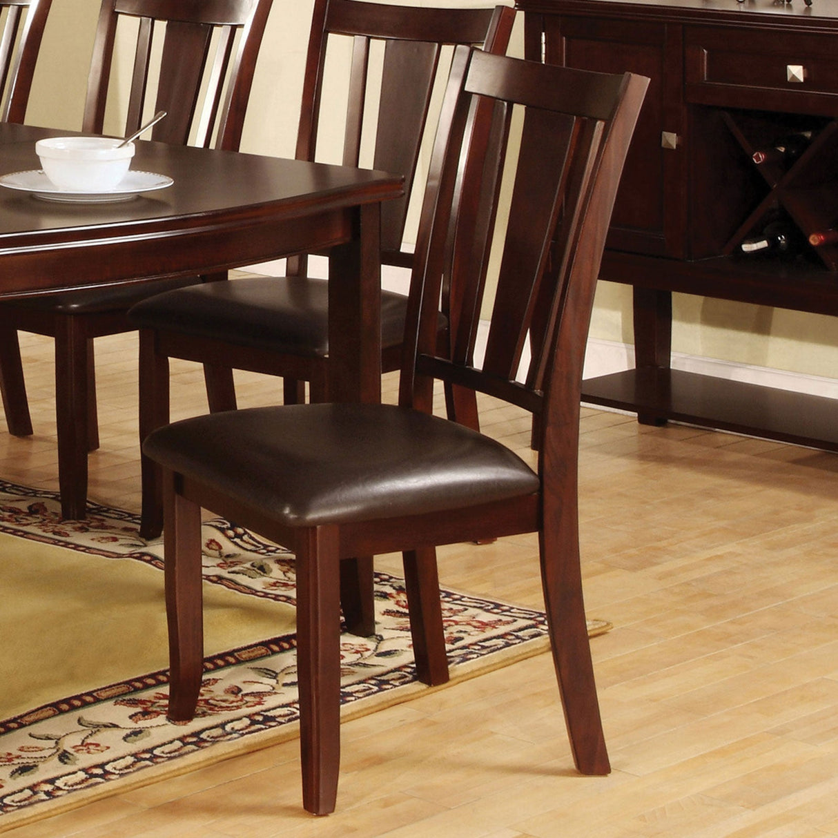 Edgewood Espresso Side Chair from Furniture of America - Luna Furniture