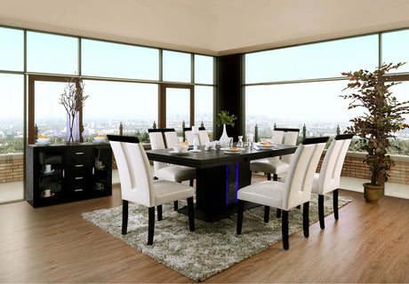 Evangeline Black/Beige Dining Table from Furniture of America - Luna Furniture