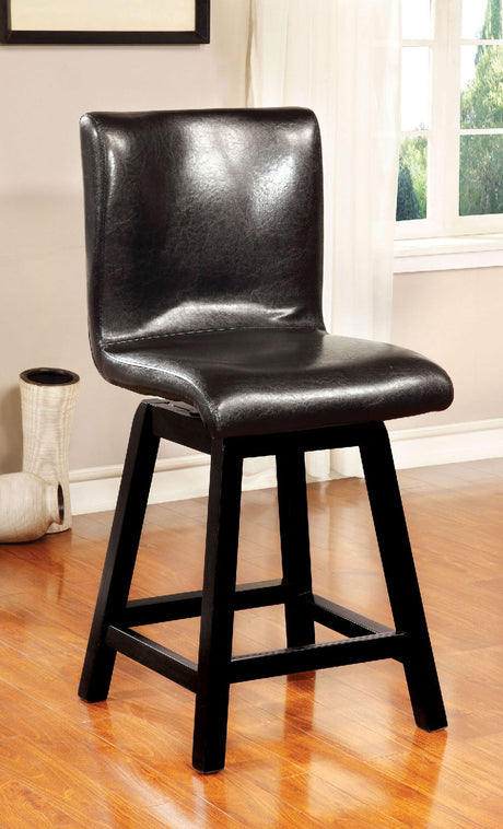 Hurley Black Counter Ht. Chair from Furniture of America - Luna Furniture