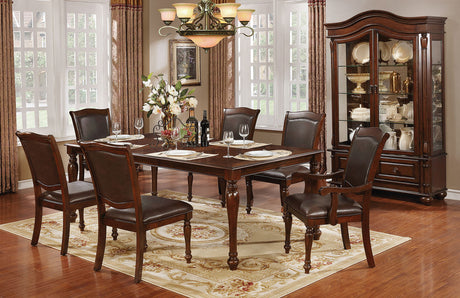 Sylvana Brown Cherry/Espresso Dining Table from Furniture of America - Luna Furniture