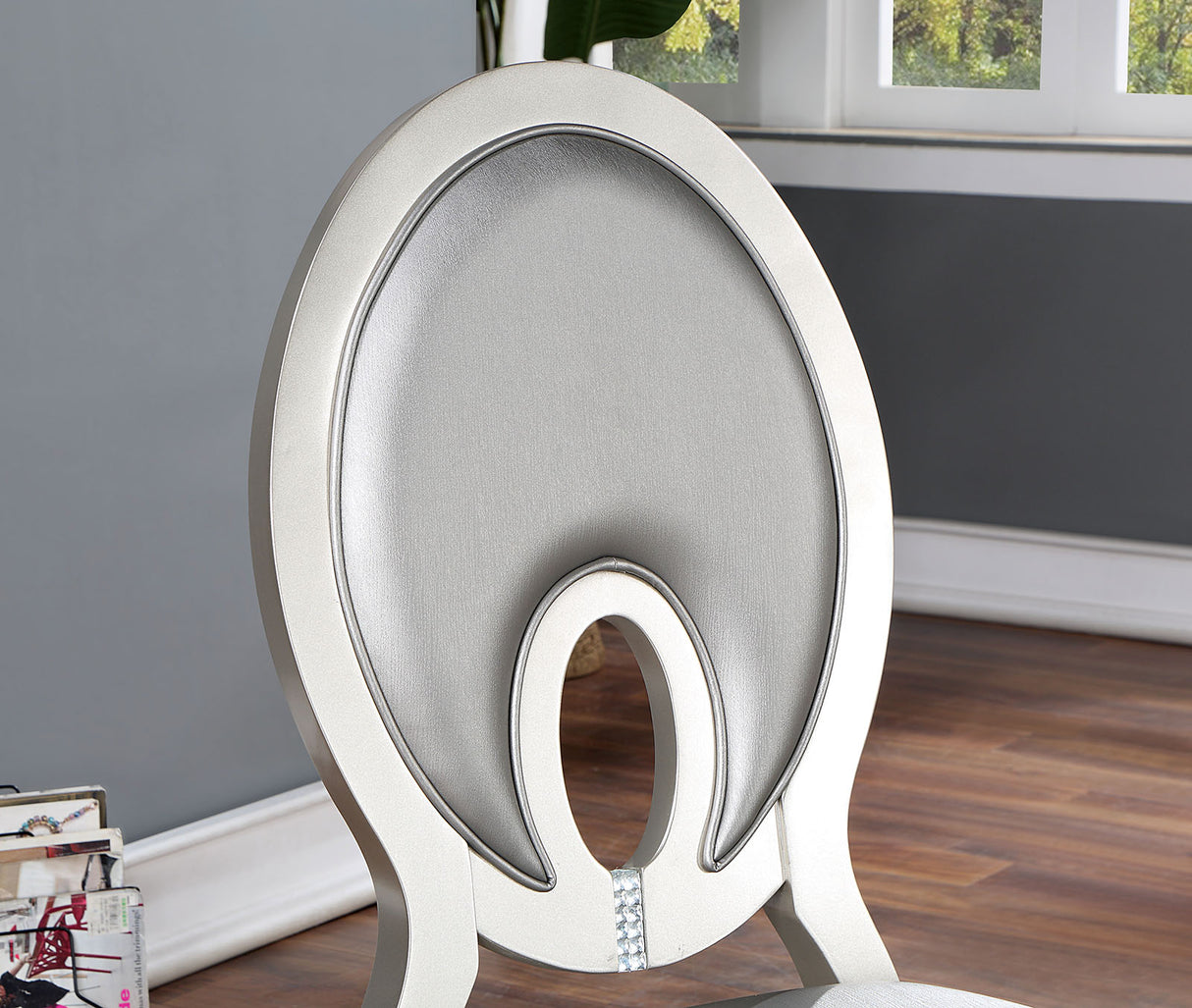 Cathalina Silver Side Chair from Furniture of America - Luna Furniture