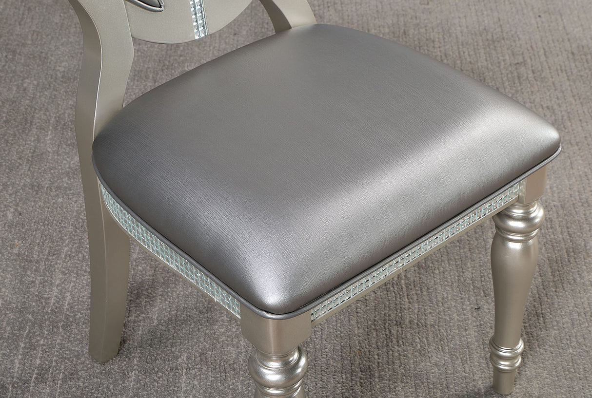 Cathalina Silver Side Chair from Furniture of America - Luna Furniture